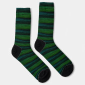 Streperige blauwe en groene streep sokken (Rechts)