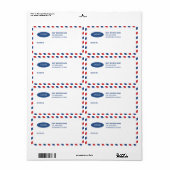 Strepes Bedrijfs Logo Verzendlabels Etiket (Full Sheet)