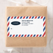 Strepes Bedrijfs Logo Verzendlabels Etiket (Insitu)
