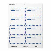 Strepes Bedrijfs Logo Verzendlabels Etiket (Full Sheet)