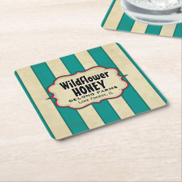  strepes Wildflower Honey Kartonnen Onderzetters