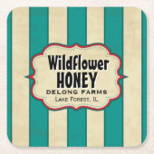  strepes Wildflower Honey Kartonnen Onderzetters (Voorkant)