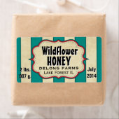  strepes Wildflower Honey Large Horizontal Etiket (Insitu)
