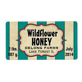  strepes Wildflower Honey Large Horizontal Etiket