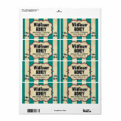  strepes Wildflower Honey Large Horizontal Etiket (Full Sheet)