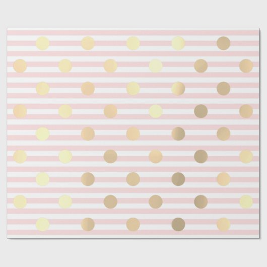 Strepespasta roze roze rode linnen pooldots cadeaupapier (Vlak)