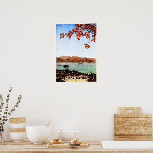 STRESA BORROMEO Borrogemiddelde Island Italië Poster (Keuken)