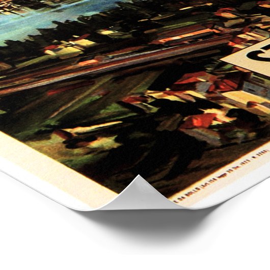 STRESA BORROMEO Borrogemiddelde Island  Italië Poster (Hoek)