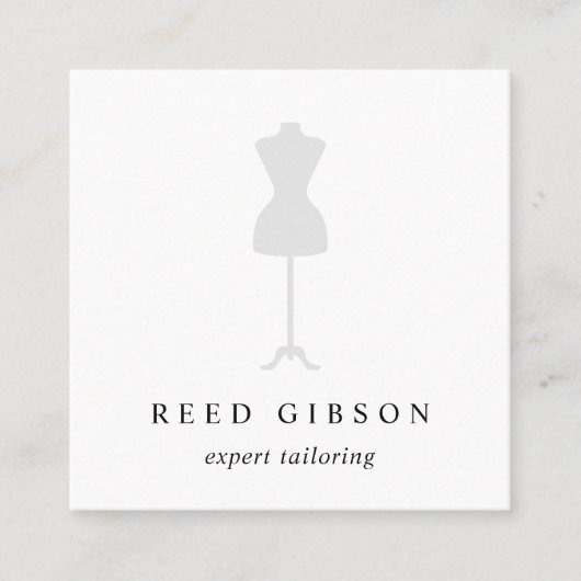 Stresformulier | Seamstress Tailor Designer Vierkante Visitekaartje (Voorkant)