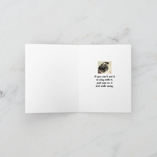 Stress als een grappige hond kaart (Binnen)