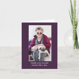 Stress als een grappige hond kaart