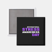 Stress Awareness - Internationaal Stress Awareness Magneet (Voorkant / Achterkant)
