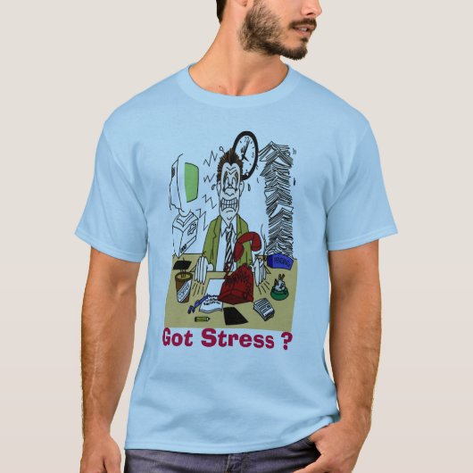 Stress? Basic Mannen T-Shirt (Voorkant)