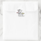 Stress bij handvatten ronde sticker (Tas)