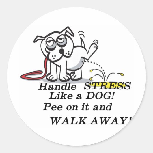 Stress bij handvatten ronde sticker (Voorkant)