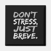 Stress Breve Dyslexie Bewustzijn Zilver Graphi Magneet (Voorkant)