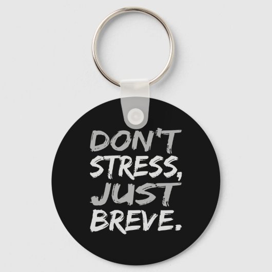 Stress Breve Dyslexie Bewustzijn Zilver Graphi Sleutelhanger (Voorkant)