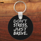 Stress Breve Dyslexie Bewustzijn Zilver Graphi Sleutelhanger (Voorkant)