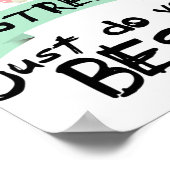 Stress Doe gewoon je beste leraar test dag T-shirt Poster (Hoek)