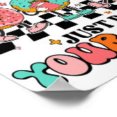 Stress Doe gewoon je beste retro test dag leraren Poster (Hoek)