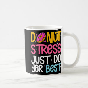 Stress Doe gewoon je beste rock de test dag leraar Koffiemok