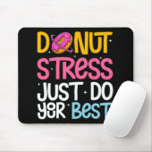 Stress Doe gewoon je beste rock de test dag leraar Muismat (Met muis)