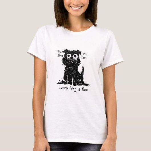 Stress Dog Funny T-shirt (Voorkant)