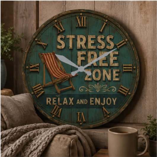 Stress Free Zone Rustic Beach House Decor Grote Klok