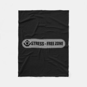 Stress-free Zone Sign Nationale Stress Bewustzijn Fleece Deken