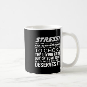 Stress Grappige Definitie Koffiemok