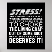 Stress Grappige Definitie Poster (Voorkant)