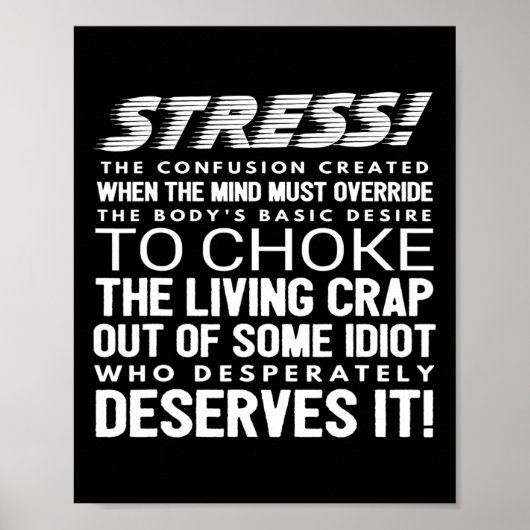 Stress Grappige Definitie Poster (Voorkant)