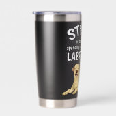 Stress Is Caused Funny Labrador Yellow Lab Gift La Geïsoleerde Drinkbeker (Rechts)