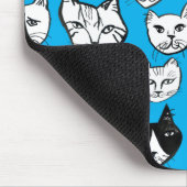 Stress MEOWT Cat Head Pattern Blue niet Muismat (Hoek)