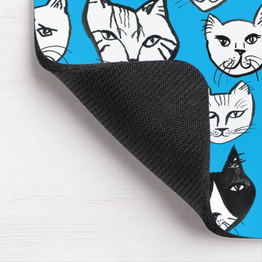 Stress MEOWT Cat Head Pattern Blue niet Muismat (Hoek)