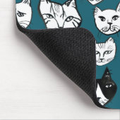 Stress MEOWT Cat Head Pattern Green niet Muismat (Hoek)
