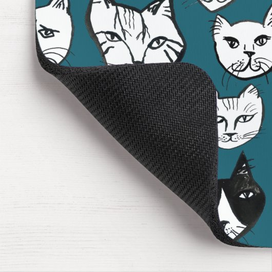 Stress MEOWT Cat Head Pattern Green niet Muismat (Hoek)