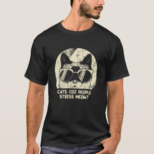 Stress Meowt Cat Lover Motivatie Citaat K T-shirt
