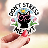 Stress Meowt Cat niet Sticker