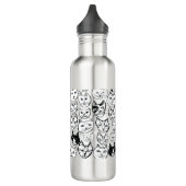 Stress Meowt Funny Cat Aluminium Water Bottle niet Waterfles (Links)