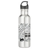 Stress Meowt Funny Cat Aluminium Water Bottle niet Waterfles (Voorkant)