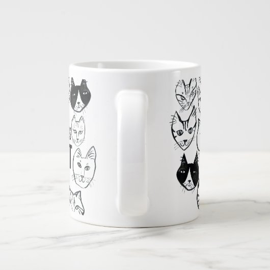 Stress Meowt Funny Cat niet Grote Koffiekop (Achterkant)