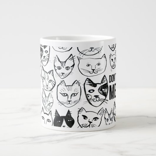 Stress Meowt Funny Cat niet Grote Koffiekop (Voorkant)