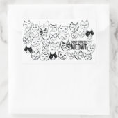 Stress Meowt Funny Cat niet Rechthoekige Sticker (Tas)