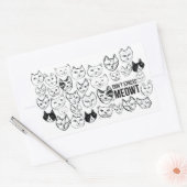 Stress Meowt Funny Cat niet Rechthoekige Sticker (Envelop)