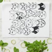 Stress Meowt Funny Cat Pattern Theedoek (Gevouwen)