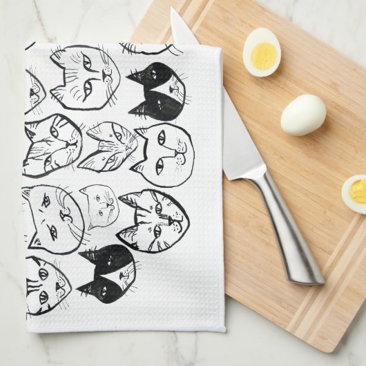 Stress Meowt Funny Cat Pattern Theedoek (Quarter Fold)