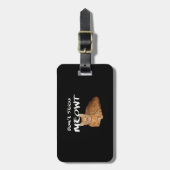 Stress Meowt niet - Oranje kat zet me uit Bagagelabel (Voorkant verticaal)