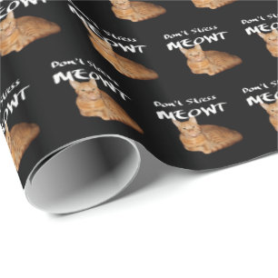 Stress Meowt niet - Oranje kat zet me uit Cadeaupapier