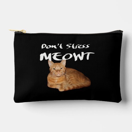 Stress Meowt niet - Oranje kat zet me uit Etui (Voorkant)